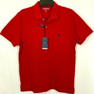 Izod Men Slim Fit Red Polo (Medium)